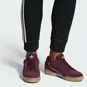 Adidas continent 80s maroon NWT